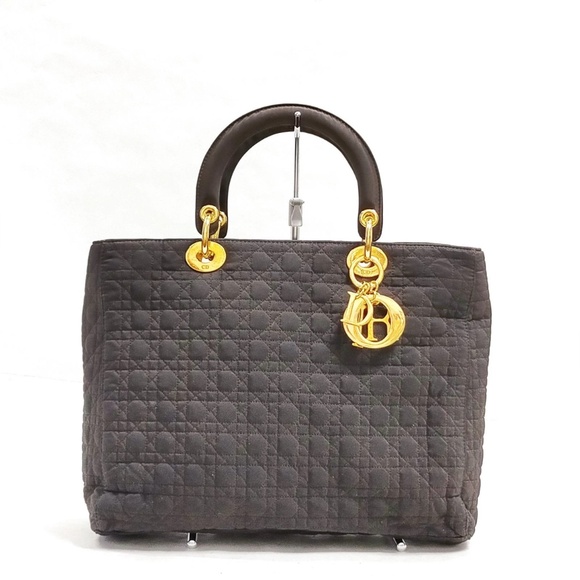 Lady Dior handbag in nylon  quilting with gold details - Picture 1 of 8
